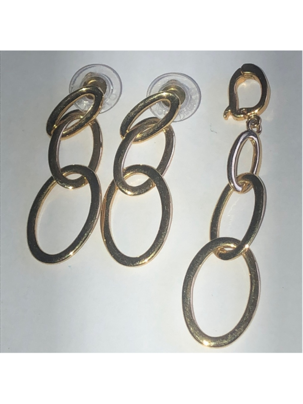 Joan Rivers Gold Tone Chain Link Earrings Pendant Set
